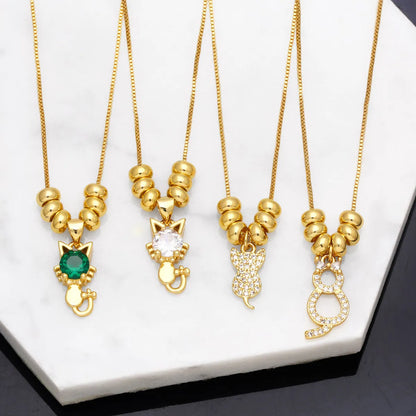 Fashion Kitten Shaped Women Summer New Cute Cat Clavicle Chain Pendant