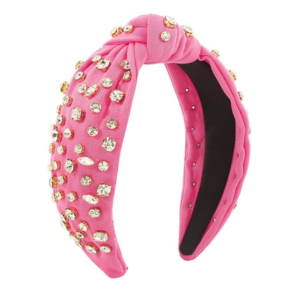 Fashion Knot Cloth Inlay Rhinestones Hair Band 1 Piece