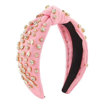 Fashion Knot Cloth Inlay Rhinestones Hair Band 1 Piece