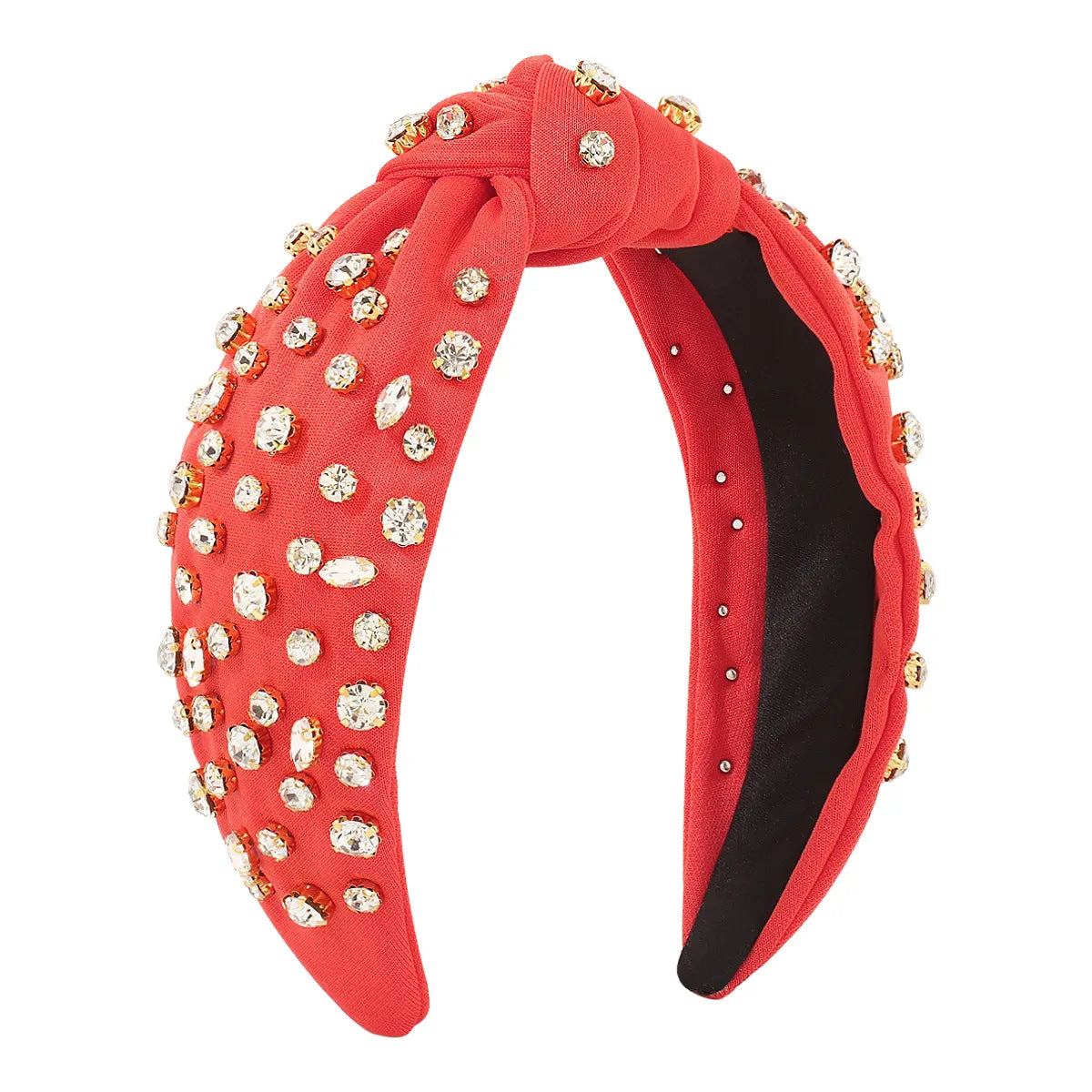 Fashion Knot Cloth Inlay Rhinestones Hair Band 1 Piece