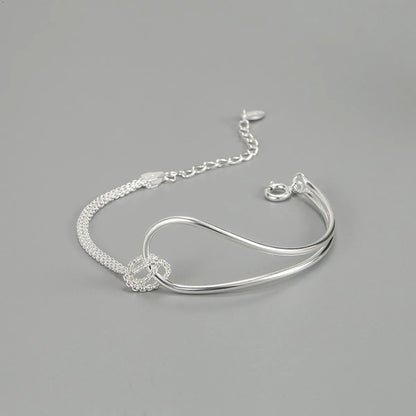 Fashion Knot Silver Bracelets 1 Piece