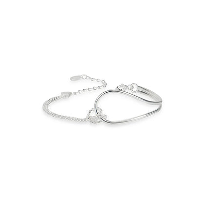 Fashion Knot Silver Bracelets 1 Piece