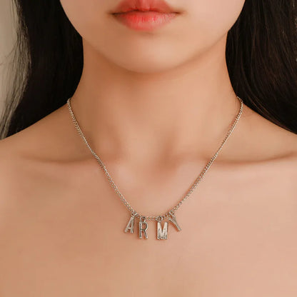 Letter Alloy Plating Unisex Necklace