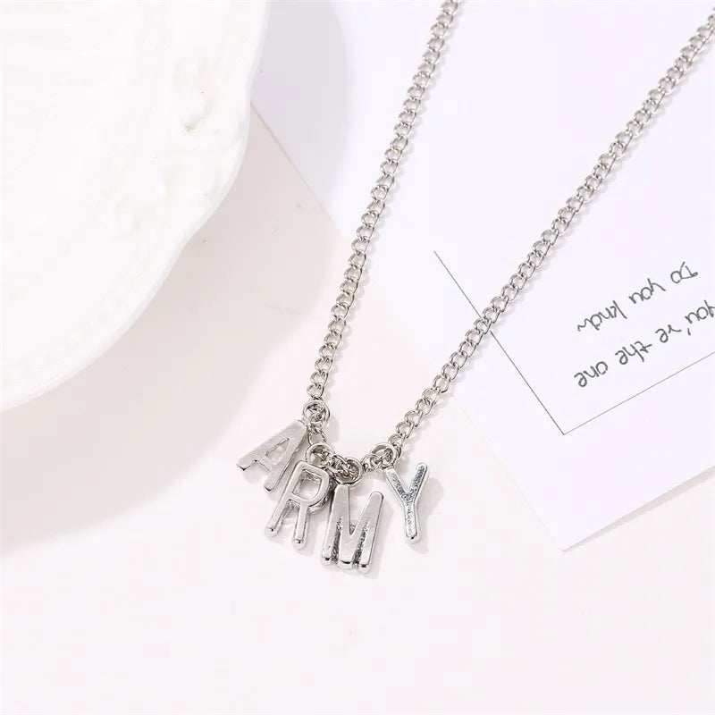 Letter Alloy Plating Unisex Necklace