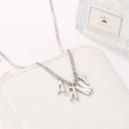 Letter Alloy Plating Unisex Necklace