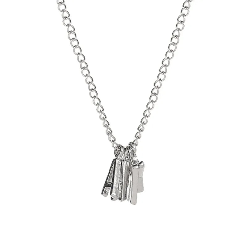 Letter Alloy Plating Unisex Necklace