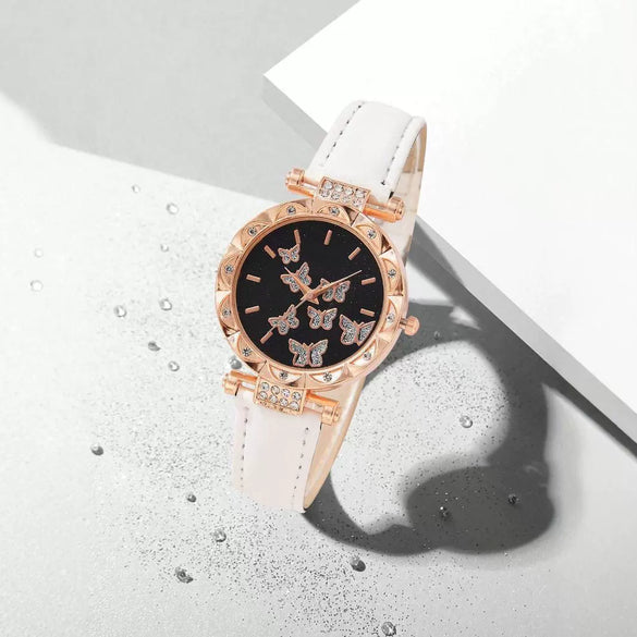 Fashion Ladies Alloy Belt Watch With Round Dial