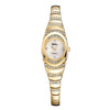Fashion Ladies Alloy Bracelet Quartz Watch With Oval Dial And Stainless Steel Jewelry Buckle