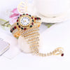 Fashion Ladies Alloy Claw Chain Ring Set Wrist Watch With Round Dial
