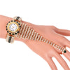 Fashion Ladies Alloy Claw Chain Ring Set Wrist Watch With Round Dial