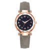 Fashion Ladies Watch Alloy Case Leather Strap Round Dial