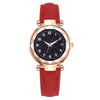 Fashion Ladies Watch Alloy Case Leather Strap Round Dial
