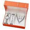 Fashion Ladies Watch Alloy Stainless Steel Round Sapphire Rhinestone Jewelry
