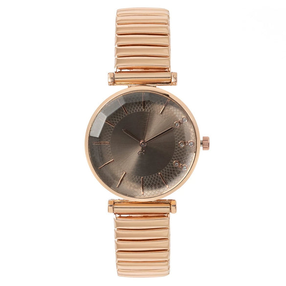Fashion Ladies Watch Metal Elastic Band Alloy Case Quartz