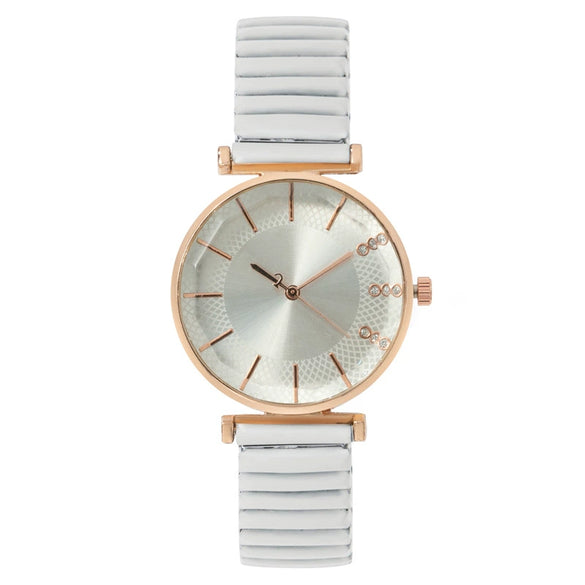 Fashion Ladies Watch Metal Elastic Band Alloy Case Quartz