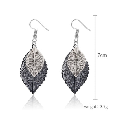 Fashion Leaf Copper Plating Earrings 1 Pair