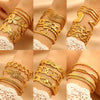Fashion Leaf Flower Geometric Love Opening Stainless Steel Bracelet For Women With Electroplating