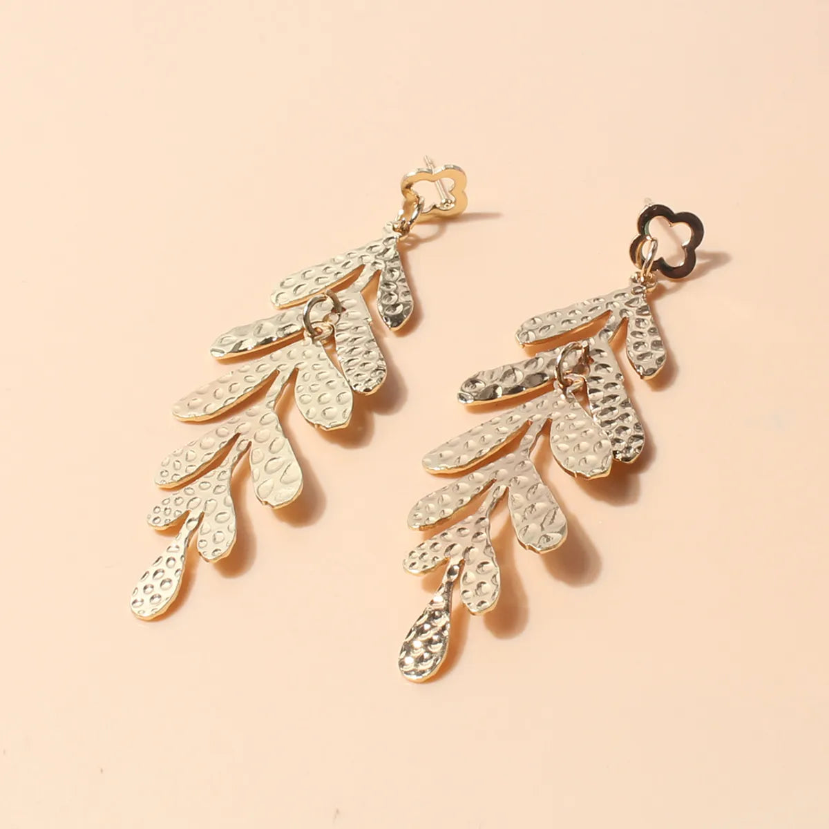 Ins Style Elegant Fashion Leaves Alloy Plating Women's Earrings