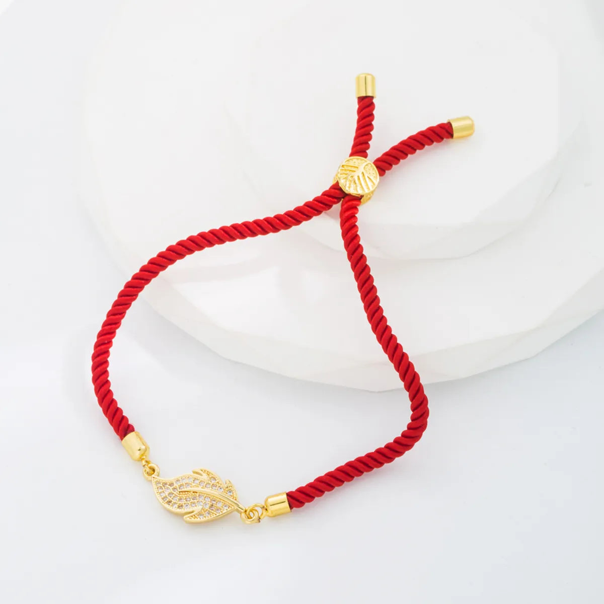 Fashion Leaf Star Bird Rope Copper Gold Plated Zircon Bracelets In Bulk