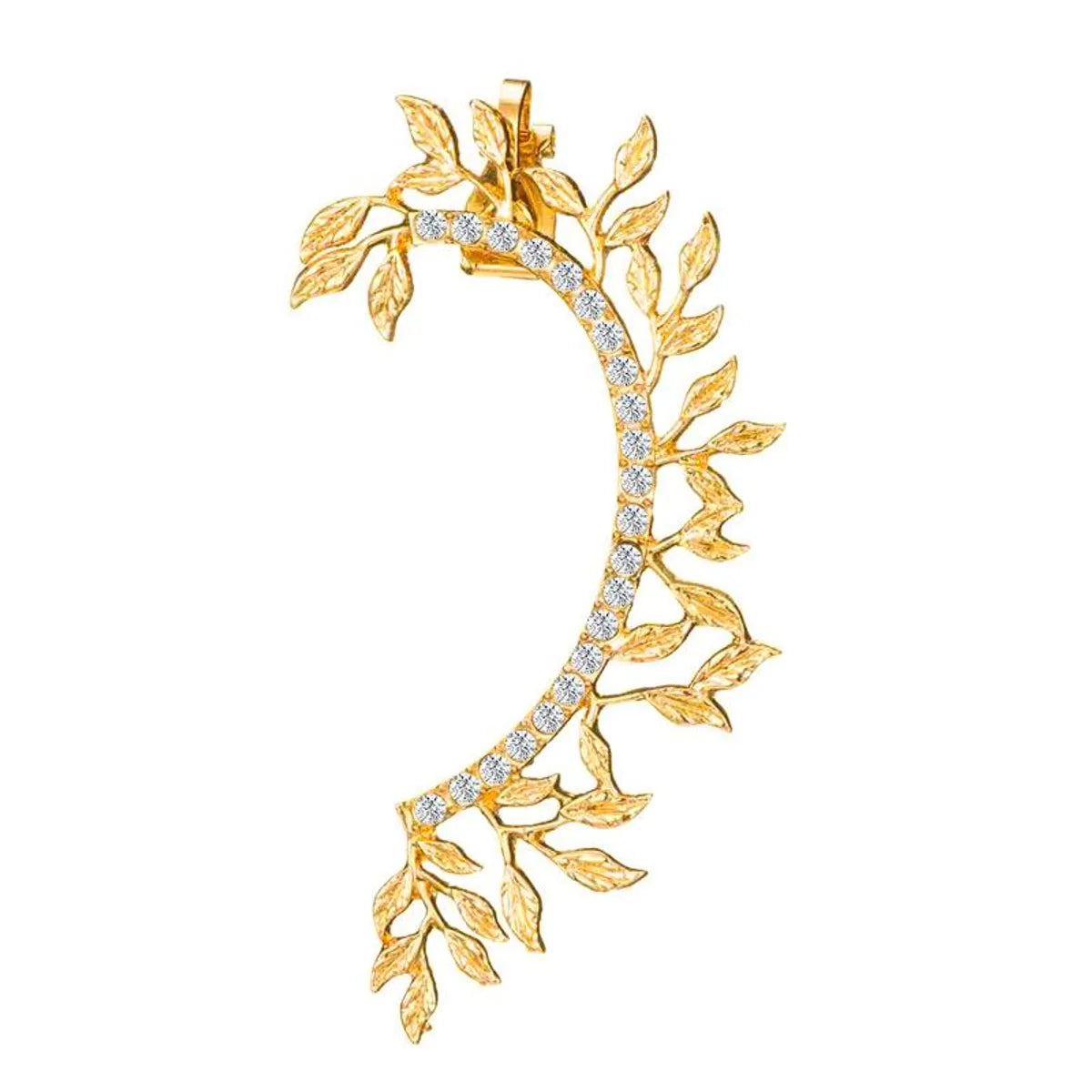 Fashion Leaf-Studded Ear Cuff New Clip Earrings Nhdp148443