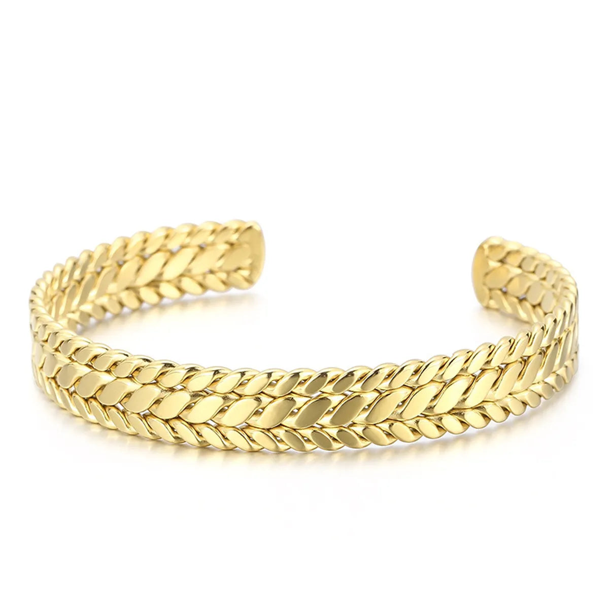 Fashion Leaf Titanium Steel Bracelets Plating Stainless Steel Bracelets