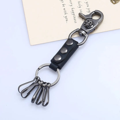 Fashion Leather  Key Chain  (Black)  Nhpk1163-Black