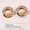 Fashion Leaves Stainless Steel Gold Plated Geometric Earrings For Women