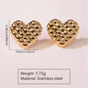 Fashion Leaves Stainless Steel Gold Plated Geometric Earrings For Women