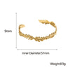 Fashion Leaves Titanium Steel Plating Bangle 1 Piece