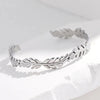 Fashion Leaves Titanium Steel Plating Bangle 1 Piece
