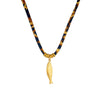 Fashion Leopard Print Velvet Rope Stainless Steel Goldplated Small Fish Pendant Women's Necklace