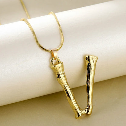 Fashion Letter Alloy Plating Women'S Pendant Necklace