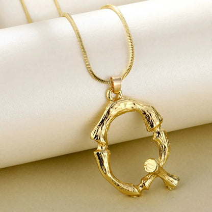 Fashion Letter Alloy Plating Women'S Pendant Necklace