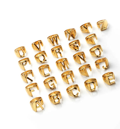 Fashion Letter Brass Rings 1 Piece