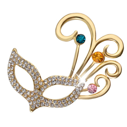 Fashion Letter Butterfly Alloy Inlay Rhinestones Women'S Brooches