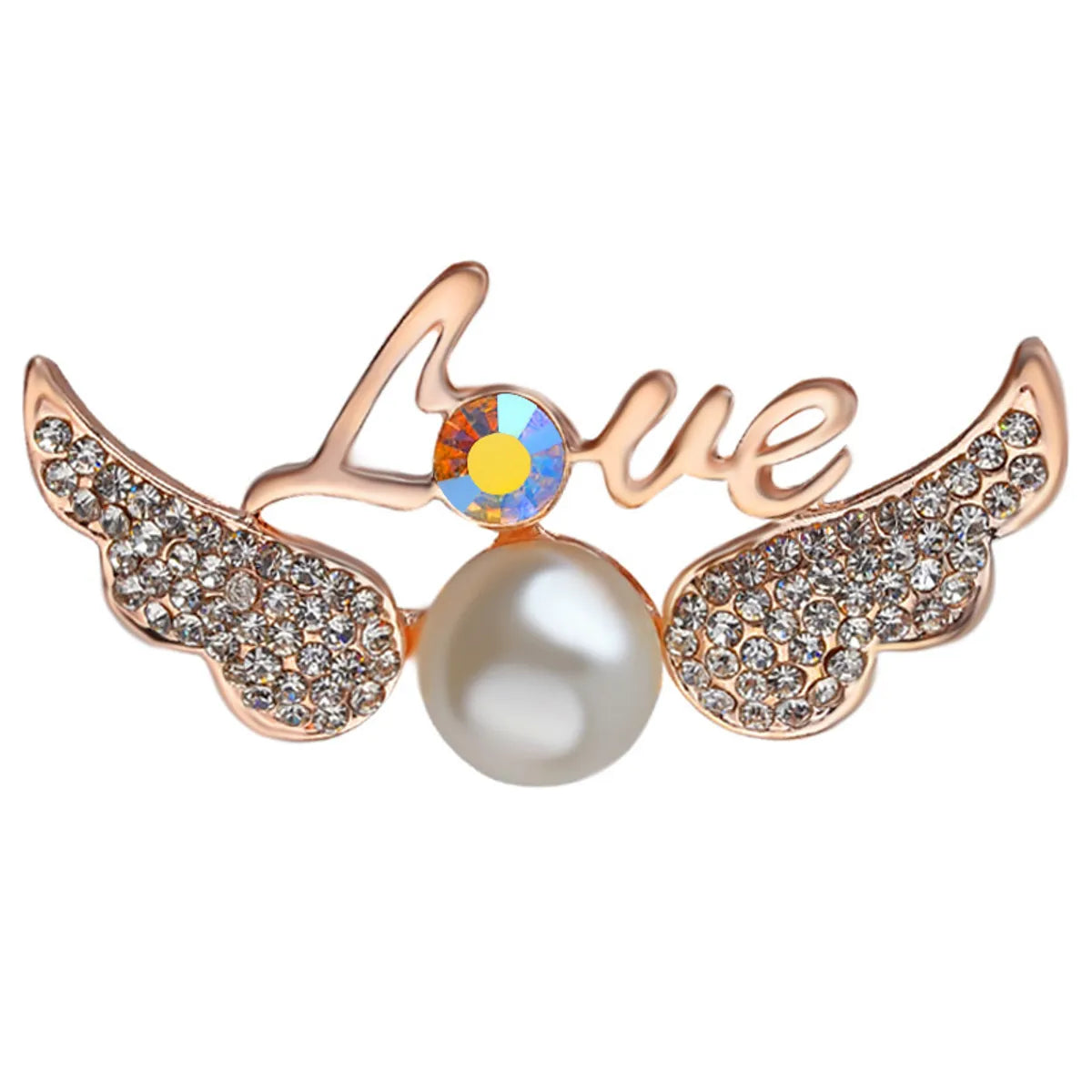 Fashion Letter Butterfly Alloy Inlay Rhinestones Women'S Brooches