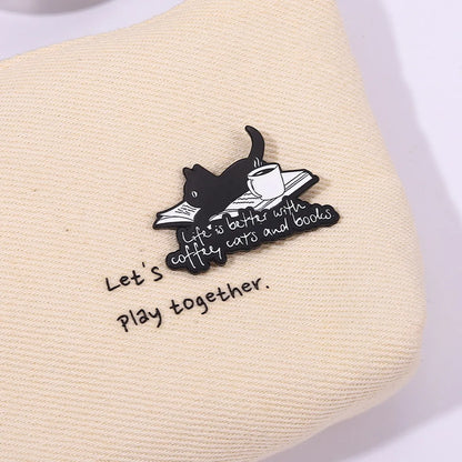 Fashion Letter Cat Alloy Unisex Brooches