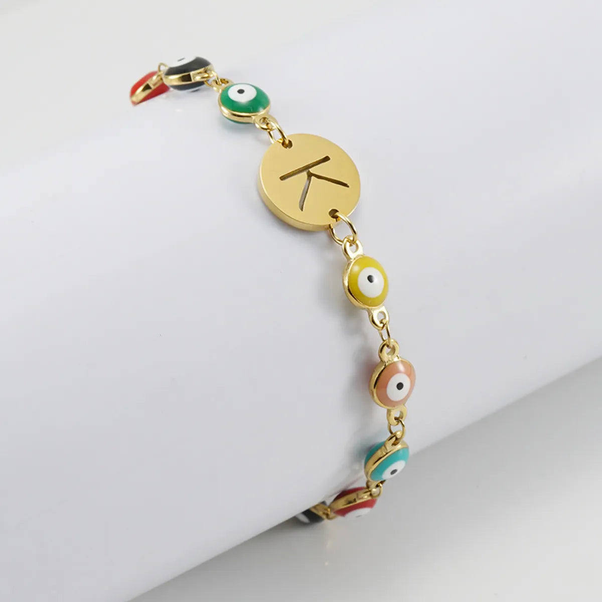 Fashion Letter Eye Stainless Steel Bracelets Enamel Stainless Steel Bracelets