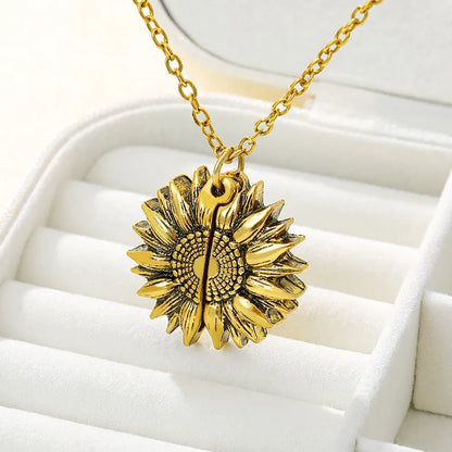 Fashion Letter Flower Alloy Plating Women'S Pendant Necklace 1 Piece