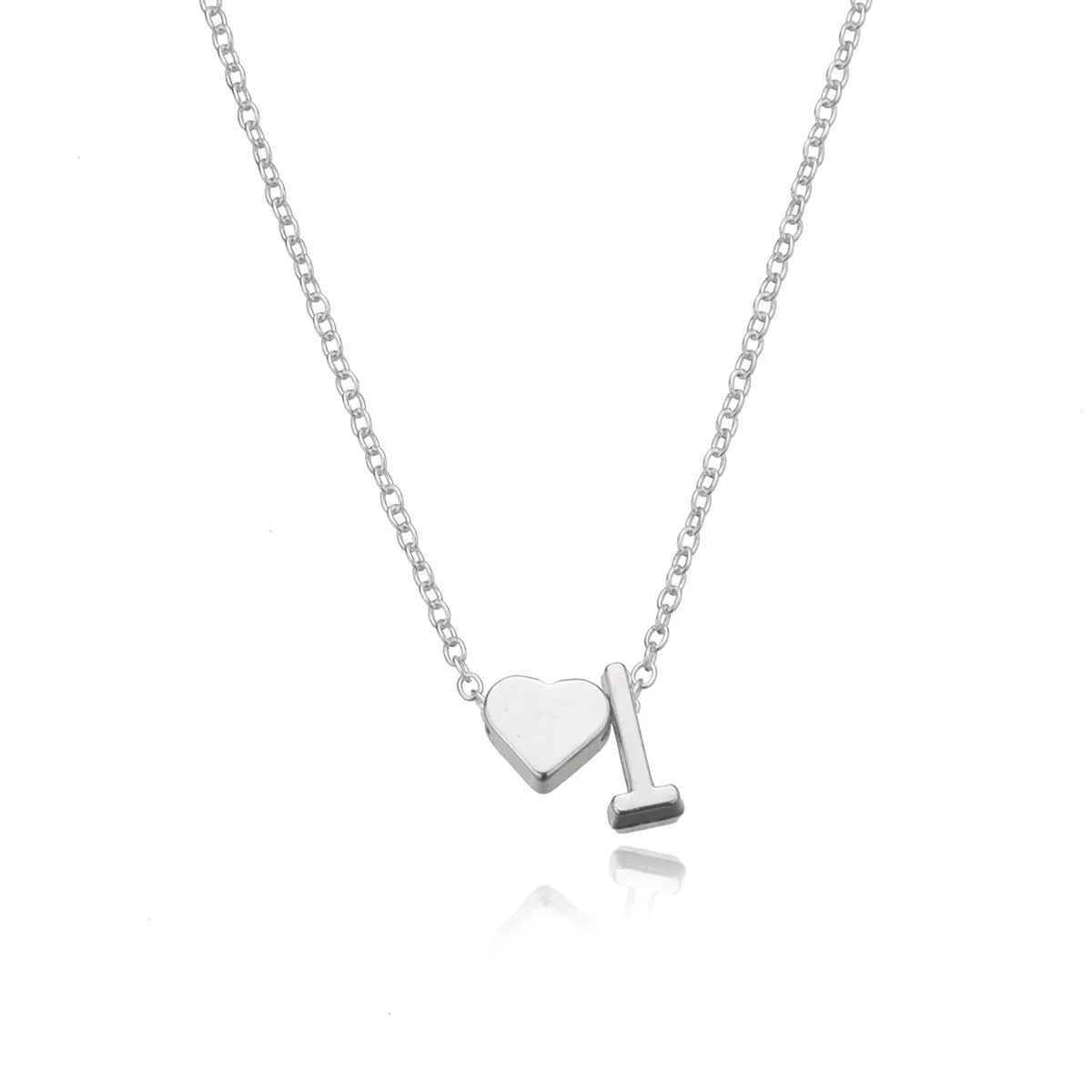 Fashion Letter Heart Shape Alloy Plating Necklace