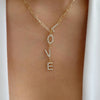 Fashion Letter Heart Shape Alloy Rhinestones Women'S Layered Necklaces Pendant Necklace