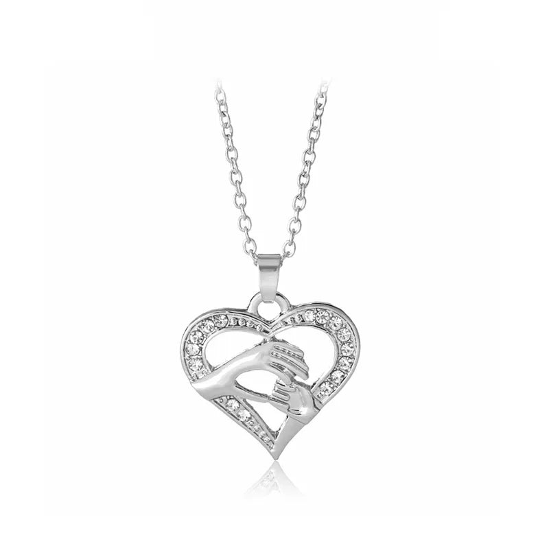 Fashion Letter Heart Shape Copper Inlay Zircon Pendant Necklace 1 Piece