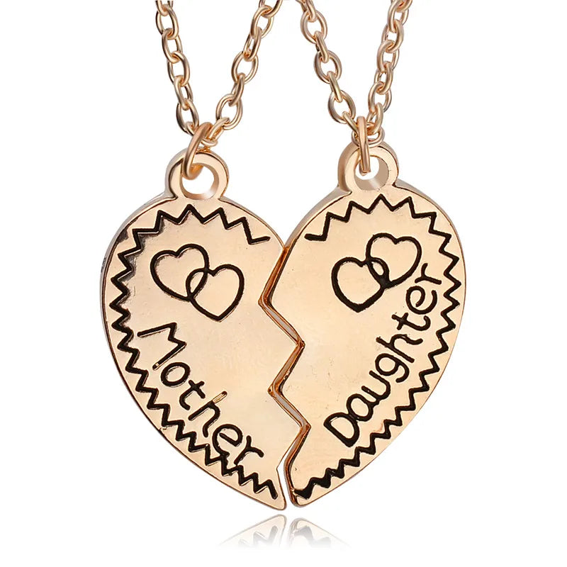 Fashion Letter Heart Shape Copper Inlay Zircon Pendant Necklace 1 Piece