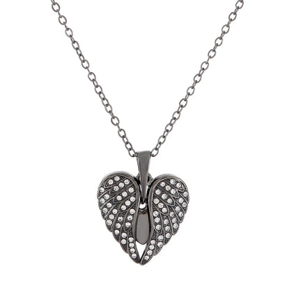 Fashion Letter Heart Shape Copper Inlay Zircon Pendant Necklace 1 Piece