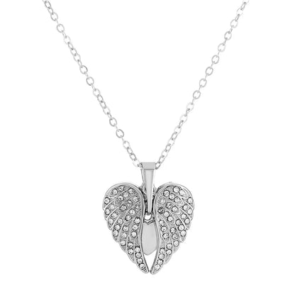 Fashion Letter Heart Shape Copper Inlay Zircon Pendant Necklace 1 Piece