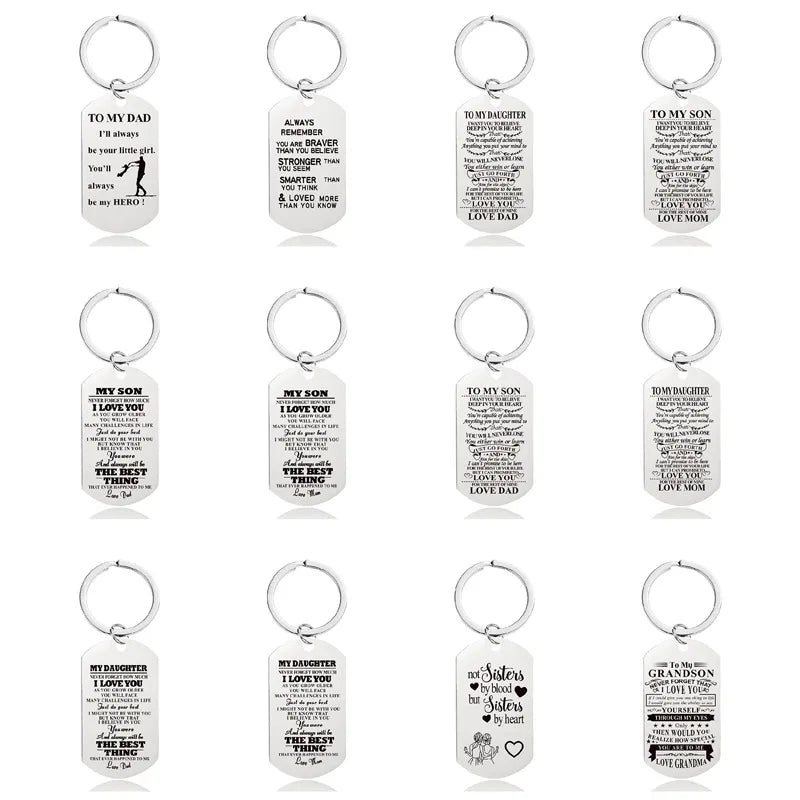 Fashion Letter Metal Printing Keychain 1 Piece