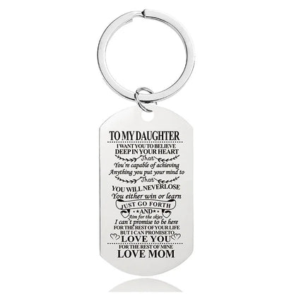 Fashion Letter Metal Printing Keychain 1 Piece