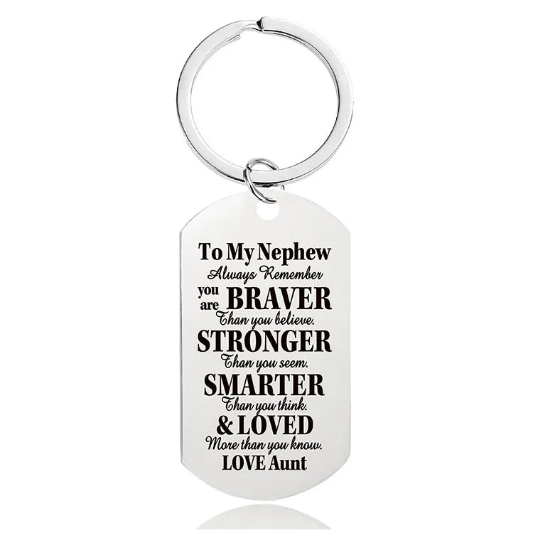 Fashion Letter Metal Printing Keychain 1 Piece