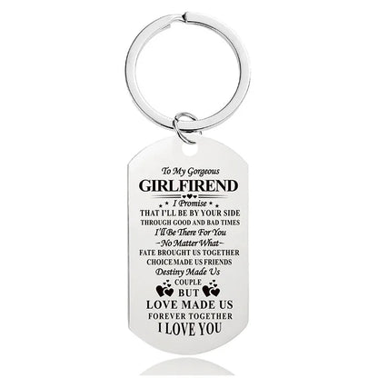 Fashion Letter Metal Printing Keychain 1 Piece