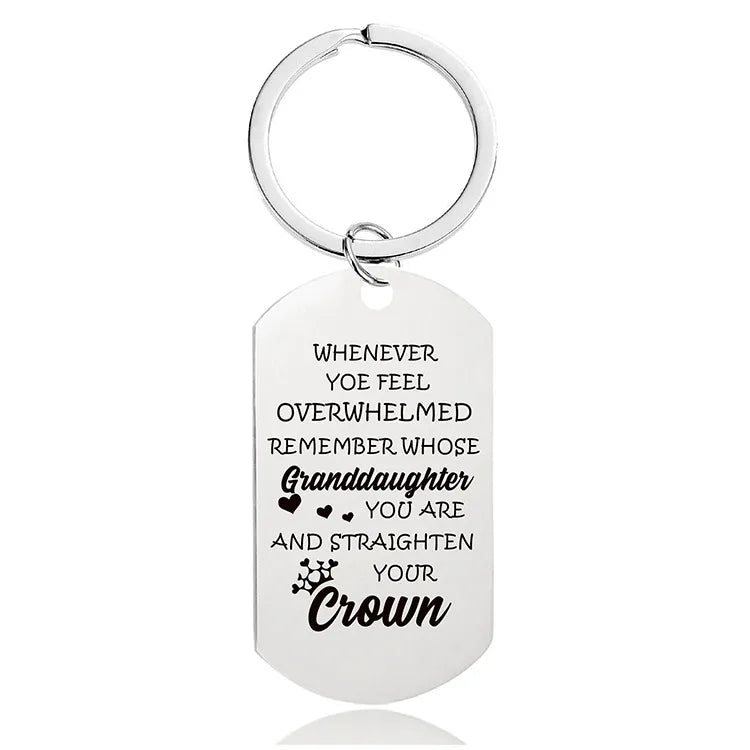 Fashion Letter Metal Printing Keychain 1 Piece